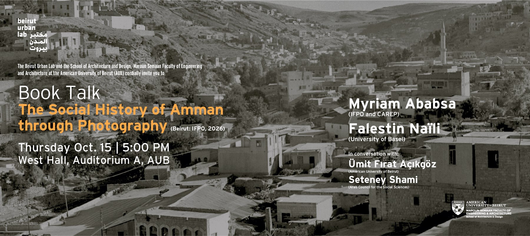 Book Talk – The Social History of Amman through Photography